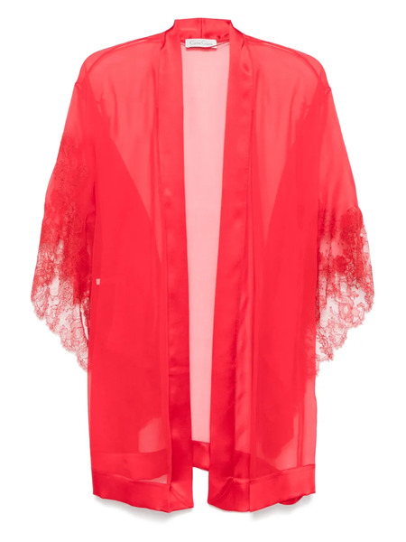  Carine Gilson Calais-caudry Lace Robe - Red 