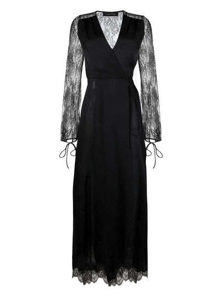  Carine Gilson Long Déshabilllé Nightgown - Black 