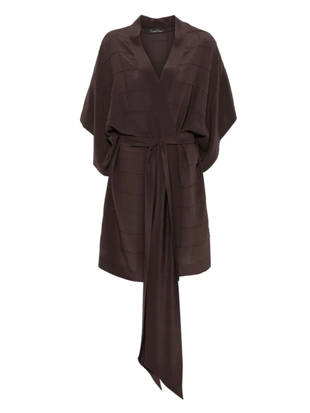  Carine Gilson Silk Robe - Brown 