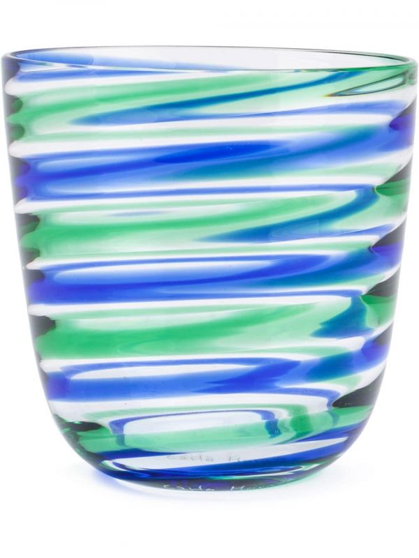  Carlo Moretti Striped Glass - Blue 