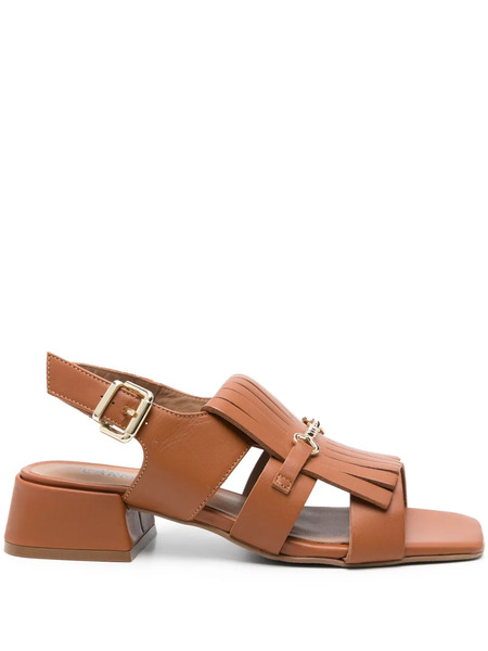 Carmens Tassel-detailed Leather Heeled Sandals - Brown 