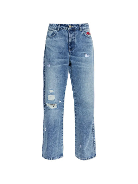  Carne Bollente Embroidered-detail Jeans - Blue 