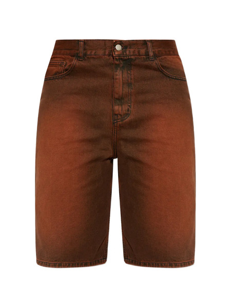  Carne Bollente Lettering-embroidery Shorts - Brown 
