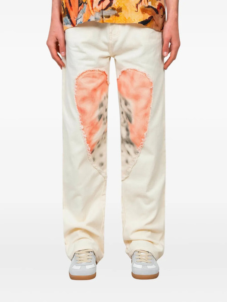  Carne Bollente Osiris Heart-patch Trousers - Neutrals 