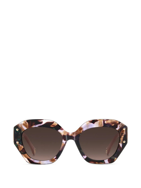  Carolina Herrera Geometric-frame Sunglasses - Brown 