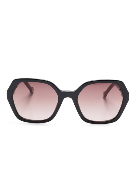  Carolina Herrera Hexagonal-frame Sunglasses - Black 