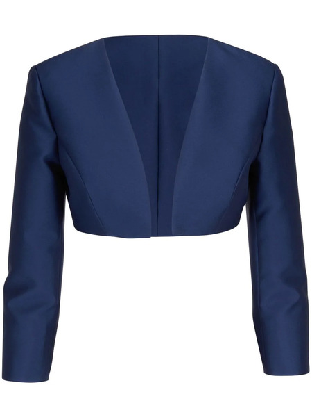  Carolina Herrera Long-sleeve Cropped Jacket - Blue 