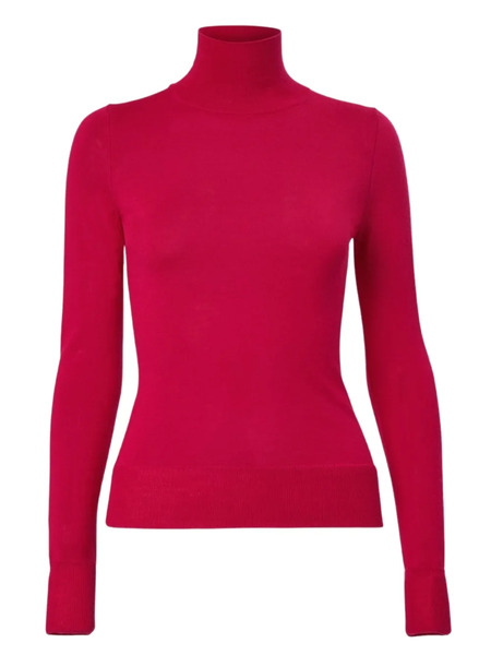  Carolina Herrera Turtleneck Long-sleeve Sweater - Red 