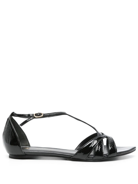  Carrano Leather Flat Sandals - Black 