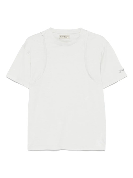  Carrer Logo-embroidered T-shirt - Grey 