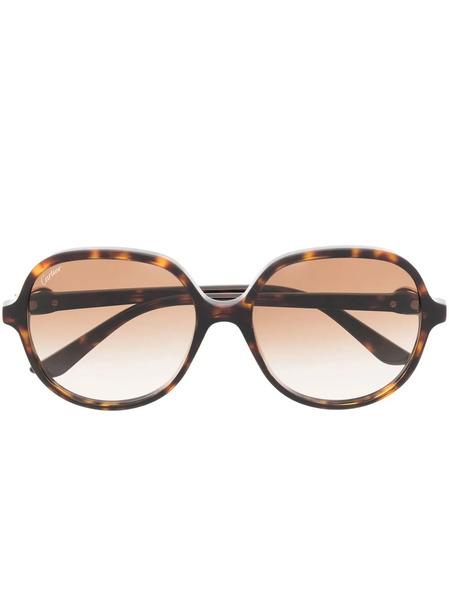  Cartier Eyewear Ct0350s Oversized-frame Sunglasses - Brown 