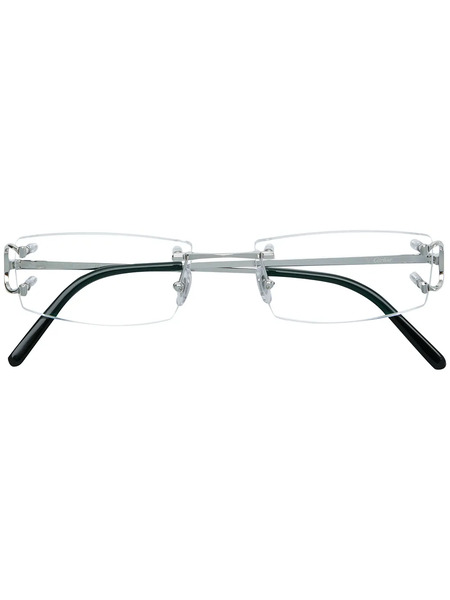 Cartier Eyewear Frameless Square Glasses - Metallic 