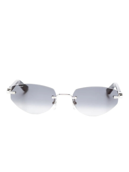  Cartier Eyewear Geometric Sunglasses - Silver 