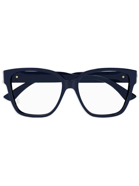  Cartier Eyewear Logo-plaque Glasses - Blue 