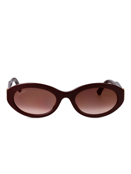  Cartier Eyewear Oval-frame Sunglasses - Red 