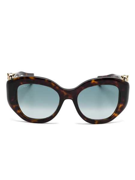  Cartier Eyewear Oversize-frame Sunglasses - Brown 