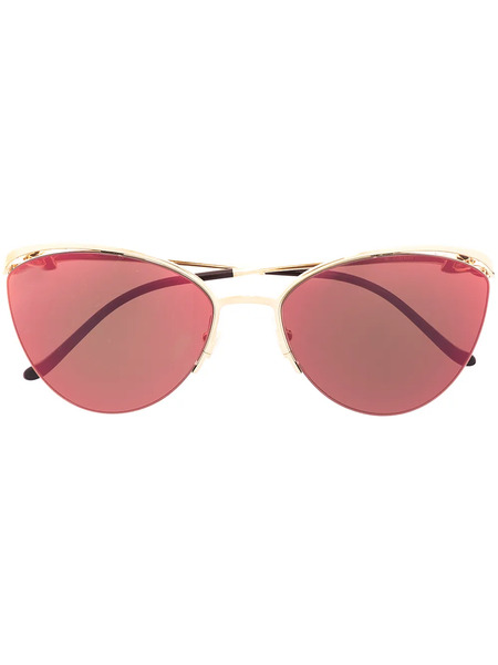  Cartier Eyewear Panthère Cat-eye Sunglasses - Gold 