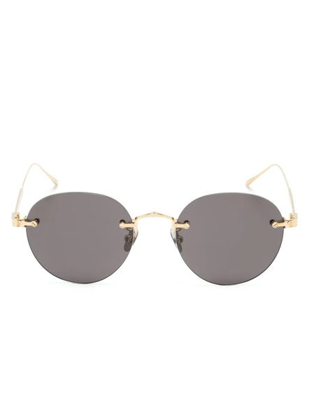  Cartier Eyewear Panthère De Cartier Round-frame Sunglasses - Gold 