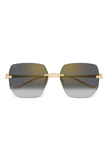  Cartier Eyewear Panthère De Cartier Sunglasses - Gold 