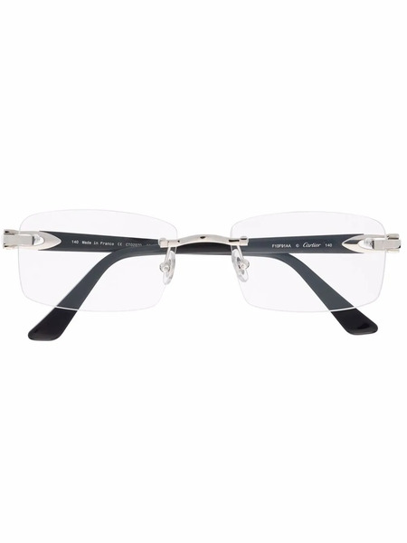  Cartier Eyewear Rectangular-frame Glasses - Blue 
