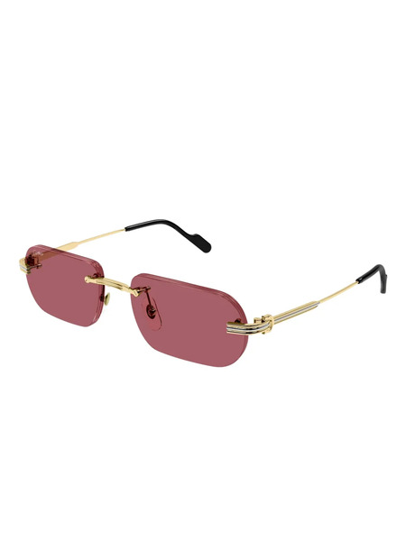  Cartier Eyewear Round-frame Sunglasses - Gold 