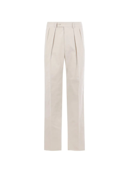  Caruso Buttoned Pleated Tailored Trousers - Neutrals 