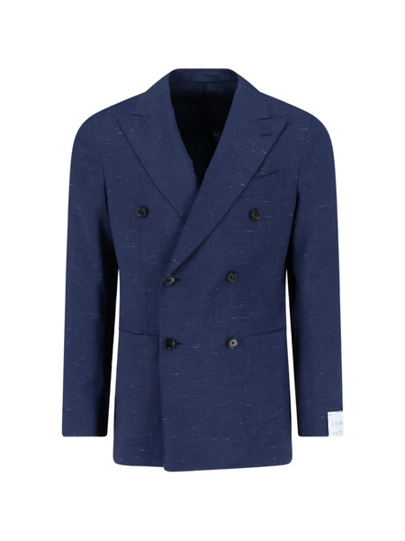  Caruso Double-breasted Blazer - Blue 