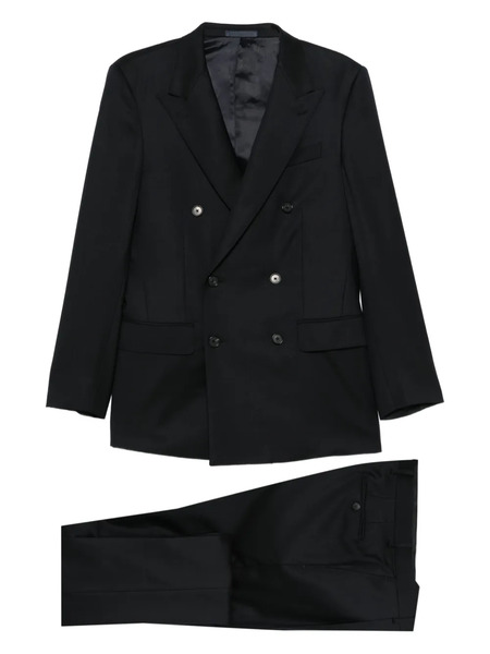  Caruso Double-breasted Suit - Black 