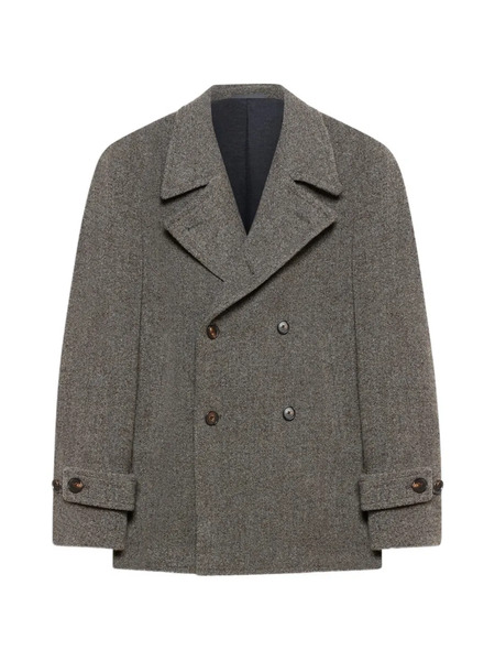  Caruso Double-breasted Wool Coat - Grey 