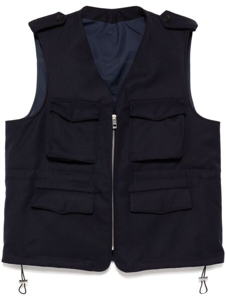  Caruso Padded Gilet - Blue 