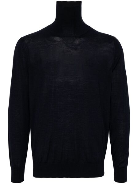  Caruso Roll-neck Jumper - Blue 