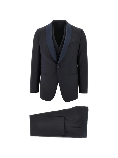  Caruso Shawl-collar Suit - Blue 