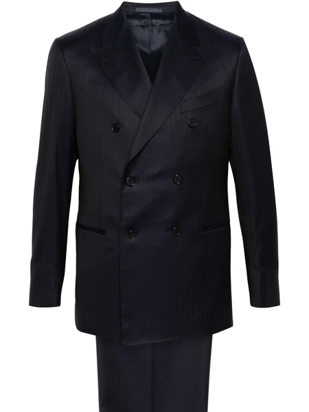  Caruso Striped Suit - Blue 