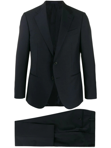  Caruso Two Piece Slim-fit Suit - Blue 