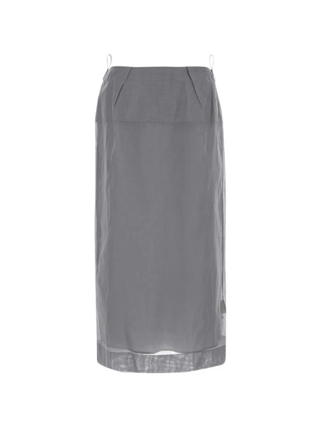  Carven Cotton Midi Skirt - Grey 