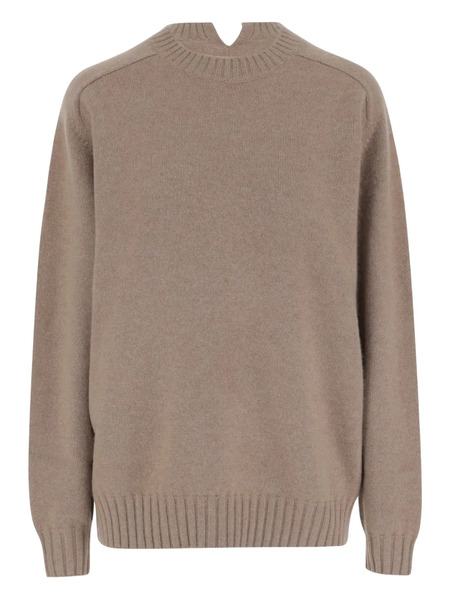  Carven Crew-neck Cashmere Sweater - Neutrals 
