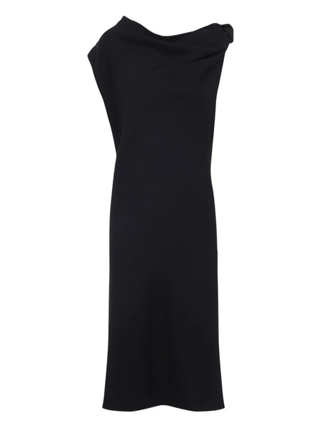  Carven Draped One-shoulder Midi Dress - Blue 
