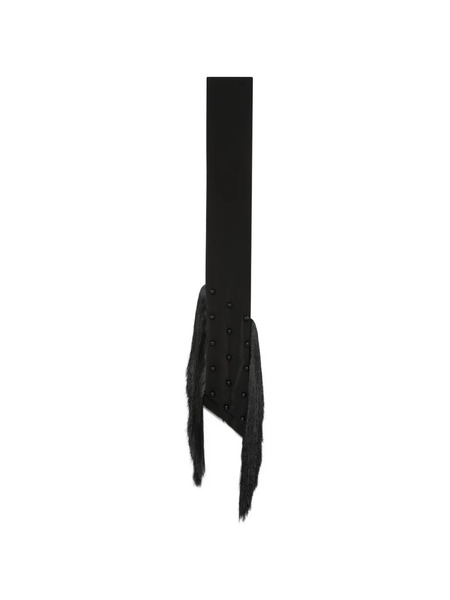  Carven Fringed Scarf - Black 