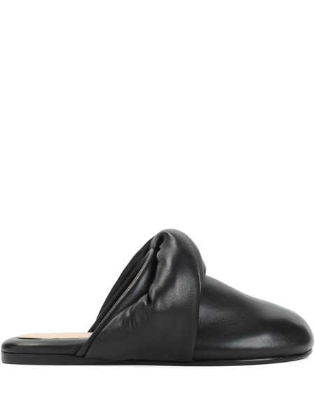  Carven Knotted Leather Mules - Black 