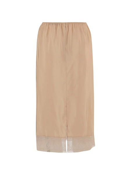  Carven Lace-trim Skirt - Neutrals 