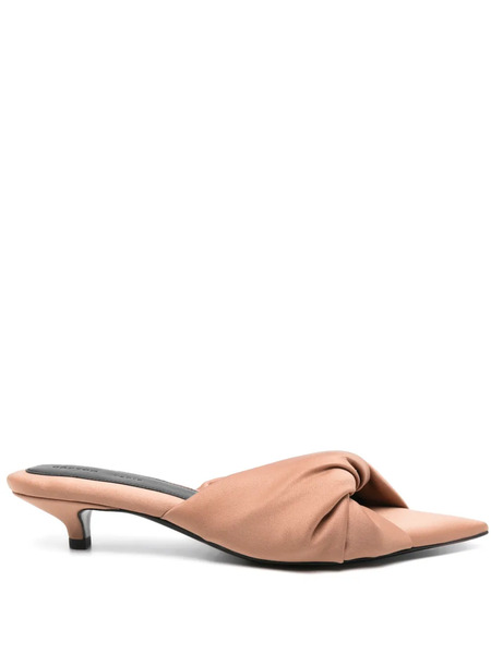  Carven Pointed-toe Twisted Heeled Sandals - Brown 