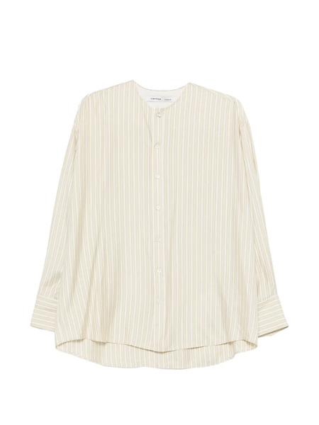  Carven Striped-pattern Collarless Shirt - Neutrals 