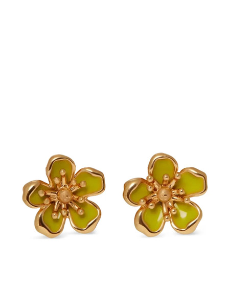  Casablanca Flower Stud Earrings - Gold 