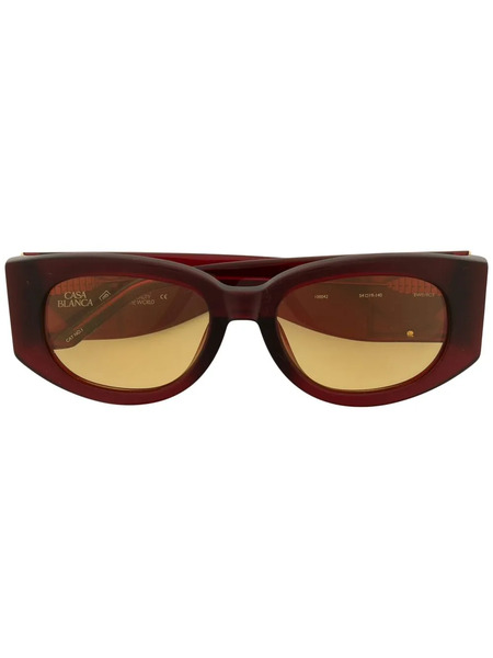  Casablanca Gabrielle Oval-frame Sunglasses - Red 