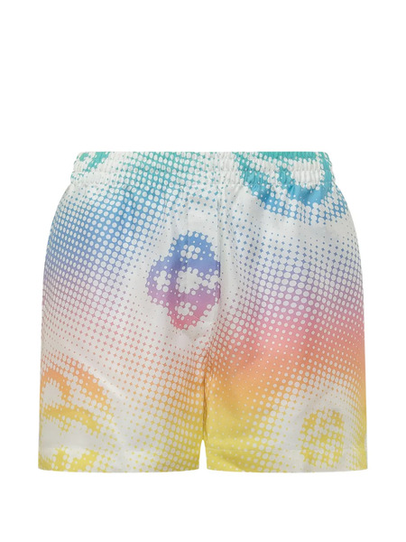  Casablanca Halftone Logo Shorts - White 