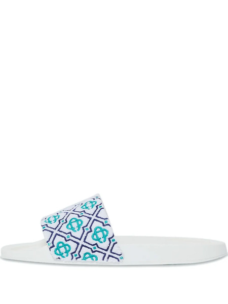  Casablanca Monogram Flip Flops - White 