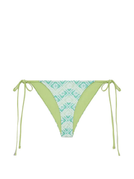  Casablanca Monogram String Bikini Bottom - Green 