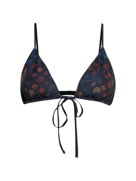  Casablanca Monogram Tie Bikini Top - Blue 