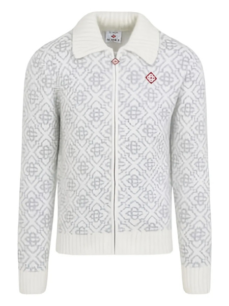  Casablanca Patterned Zip Knitwear - White 