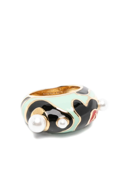  Casablanca Pearl Embellished Ring - Gold 